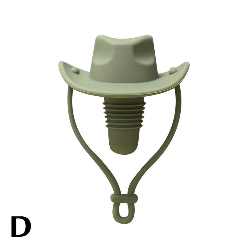 Silicone wine stopper, Western cowboy hat design, leak-proof and aroma-preventing, food-grade household sealing stopper.
